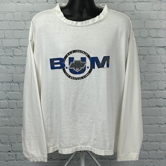 Vintage 90s Distressed Los Angeles LA Kings T Shirt BUM Equipment White L Large - Picture 2 of 9